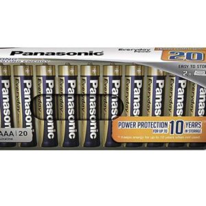 20er Pack Panasonic AAA Micro LR03 Alkaline Batterien "EVERYDAY POWER"