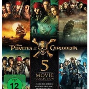 Pirates of the Caribbean Movie Collection 1-5 Box (Blu-ray) für 20,97€ statt 29,53€