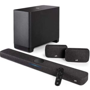 POLK Audio React 5.1 Surround System | 320,94€ statt 527,47€ | Soundbar mit Alexa Built-In, kabellosem Subwoofer und Surround-Lautsprechern