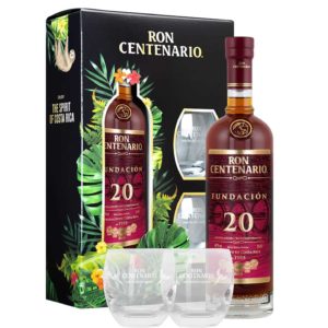 BevBox: Ron Centenario Fundación Rum 20 Jahre + 2 Tumbler, 40% Vol für 39,99€ (statt 47,39€)