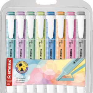 STABILO - Textmarker - swing cool Pastel - 8er Pack - mit 8 Farben