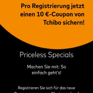 GRATIS: 10€ Tchibo Gutschein ohne Mindestbestellwert für MasterCard-Inhaber!