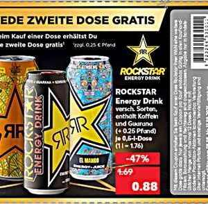 Kaufland...Rockstar Energy Drink für nur 44 Cent beim Kauf von 2 Dosen