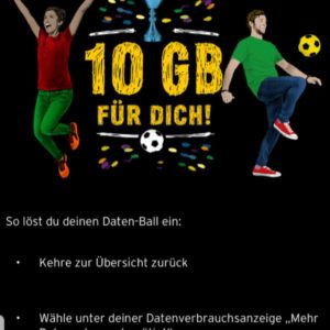 GRATIS: 10 GB Datenvolumen kostenlos zur Fußball-EM für Congstar-Vertragskunden inkl. Prepaid