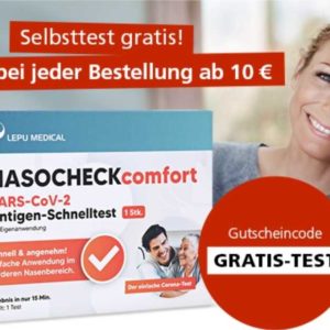 medpex: GRATIS Corona Selbsttest ab einer Bestellung von 10 Euro