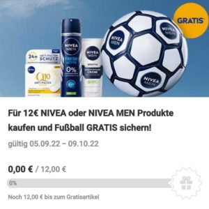 Update Nivea Fussball Aktion in Rossmann App bereits gestartet