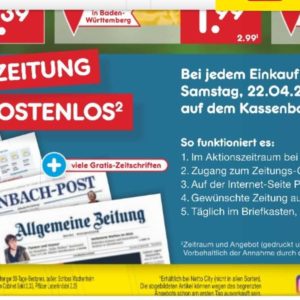 Regionale Zeitung 14 Tage kostenlos mit Netto-Kassenbonvom 17.-22.04.23