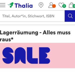 Lagerräumung bei Thalia - Bücher bis 88% reduziert