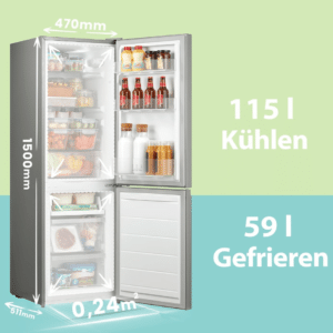 Comfee RCB169DS2(E) Kühl-/Gefrierkombination/150 cm für 266€ (statt 299€)