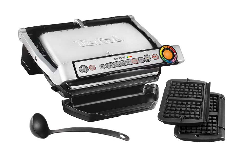 Tefal OptiGrill+ Kontaktgrill mit Waffelzubehör für 127,95€