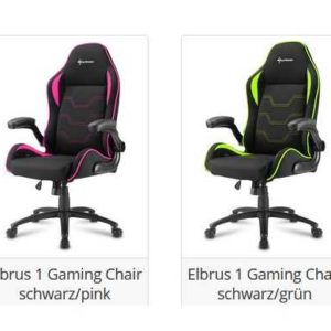 Sharkoon ELBRUS 1 Gaming-Stuhl in Schwarz/Pink oder Schwarz/Grün für 99,89€ statt 160,98€