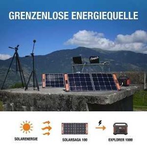 Jackery Solargenerator 1000 + 2x SolarSaga 100W für 1.259,30€ (statt 1.799€)