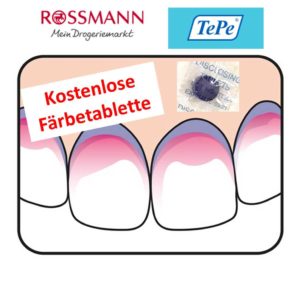 Kostenlose TePe PlaqSearch Färbetablette bei Rossmann