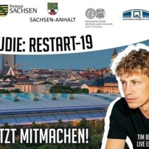 22.08.: Kostenloses Tim Bendzko Konzert in Leipzig i. V. m. Corona-Studie &#034;RESTART-19&#034; für 4.000 gesunde Freiwillige zwischen 18 und 50 Jahren