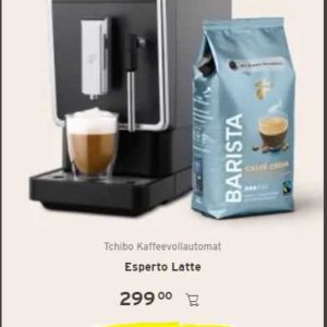 Tchibo Kaffeevollautomat Esperto Latte für 249€ (statt 299€) &#043; 1 kg BARISTA Caffè Crema gratis (für Tchibo-Card-Inhaber)