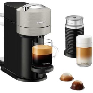 Nespresso KRUPS XN910B.AERO Kapselmaschine Light Grey + Aeroccino 3 + 100 Kapseln für 79,00€