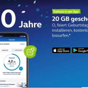 GRATIS *20 GB Datengeschenk* für O2 Bestandskunden mit dem Tarif O2 S und S Boost