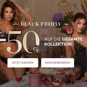 Hunkemöller Black Friday: bis zu 50% Rabatt auf die gesamte Kollektion