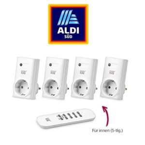 Aldi süd: EASY HOME Funksteckdosen-Set 5tlg. für 12,95€ (Abholpreis statt 24,95€)