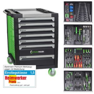 STARKMANN Blackline Werkzeugwagen 7 Schubladen, 599 Teile für 289,99€ (statt  398€)