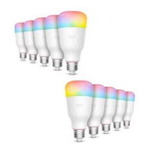 Yeelight Smart LED Lampe 1S (Color) (E27) (EU) | 10er Pack für 111,11€ (statt 145€) | 5er-Pack für 59,99€ (statt 75€) | 16 Mio. Farben | Musik-Synchronisation | Razer Chroma RGB Integration | Sprachsteuerung | kein Hub notwendig (WLAN)