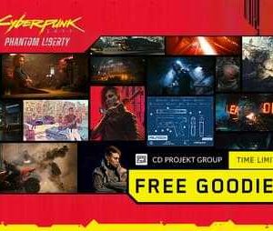 "Cyberpunk 2077 Phantom Liberty Goodies Collection" kostenlos bei GOG holen