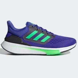 Laufschuh Adidas EQ21 in blau/grau/neongrün für 40,- € (statt 55,34 €).