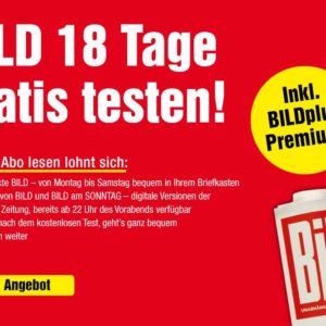 Bild-Zeitung 18 Tage lang gratis testen