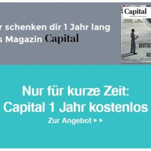 Zeitschrift Capital gratis für 12 Monate - selbstkündigend von Allmaxx