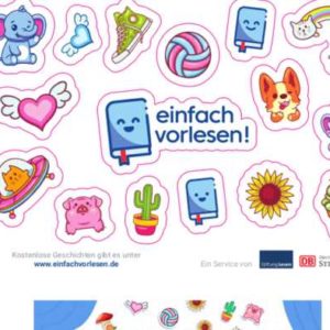 Gratis Potskarten, Plakate, Sticker Postkarten bei der Stiftung Lesen