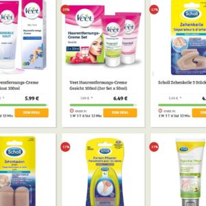 Dealclub: 5 Produkte für 10 Euro - z.B. Durex, Veet, Clearasil, Scholl etc.