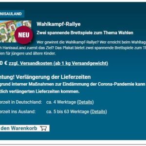 Brettspiel &#034;Wahlkampf-Rallye&#034; Für Kinder Gratis bei der BPB