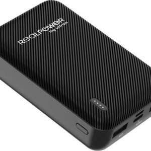 REALPOWER PB-10000 SE Powerbank 10.000 mAh Black Carbon