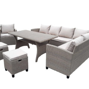 Außenmöbel-Set "Madeira", 2x Sofa, 1x Sessel, 2x Hocker, 1x Tisch für 592,94 € (statt 715,61 €)