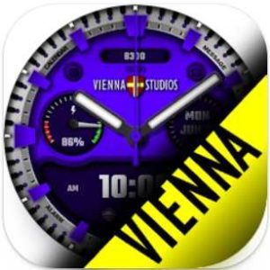 Color Design Purple Watch VS20 (WearOS Watchface, hybrid) im Google Playstore