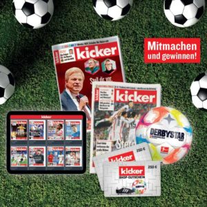 8x Kicker Sportmagazin Kostenlos bekommen mit Beantwortung einer Frage.