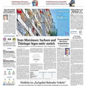 14 Tage Leipziger Volkszeitung (LVZ) kostenlos (selbstkündigend) lesen (Papier oder Digital) für kurze Corona-Umfrage