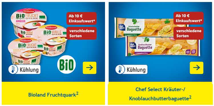 Gratis Baguette oder (ab Lidl Newsletter Einkaufswert) Fruchtquark 10€ für Abonnenten