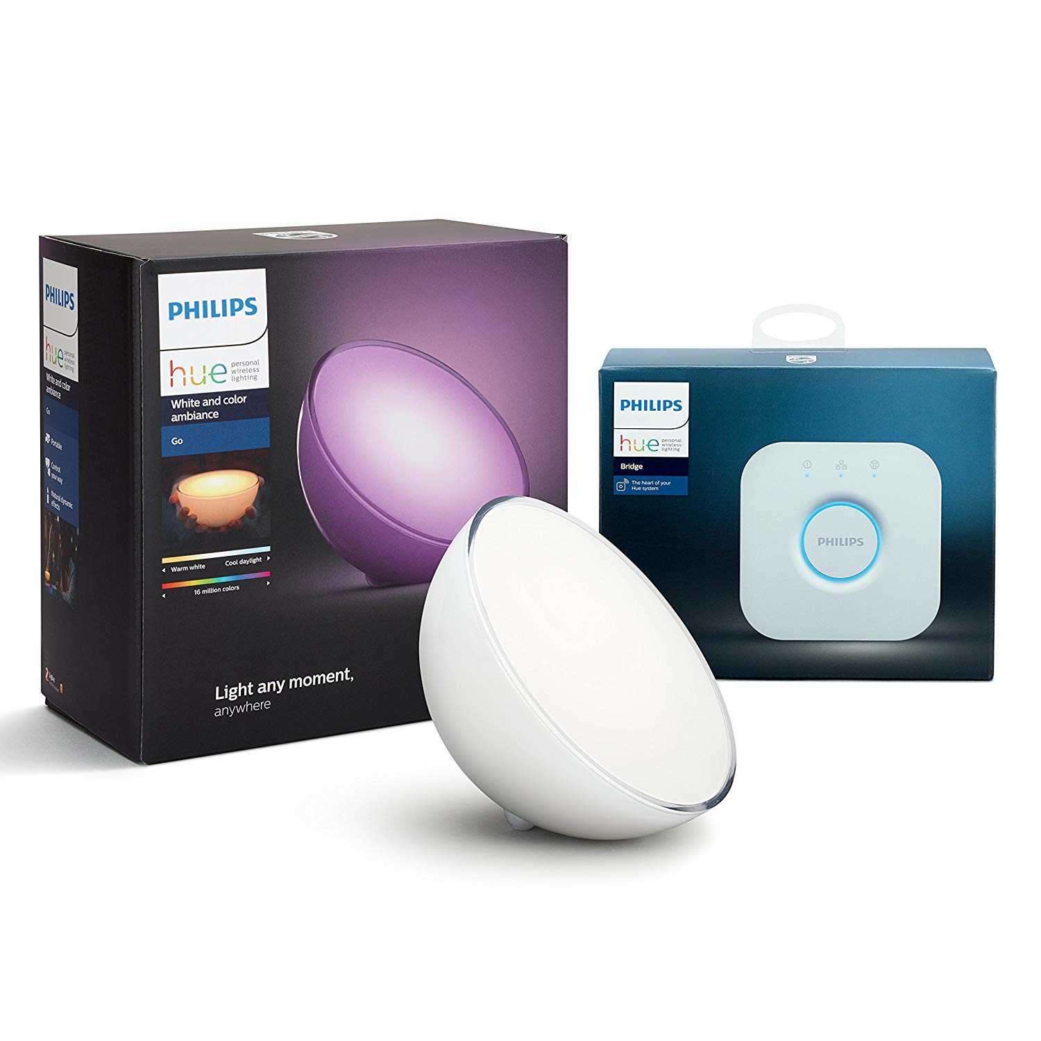 Philips Hue Go + Hue Bridge(Amazon)