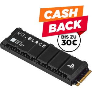 WD_BLACK SN850P NVMe™ 2TB mit Heatsink für PS5 Konsolen™, Gaming SSD, Schwarz