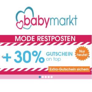 Babymarkt: 30% auf Mode Restposten z.B. Sterntaler Boys Schildmütze für 6,99€