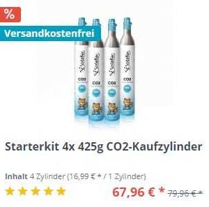 CO2-Kaufzylinder von sodabaer (z. B. für SodaStream)