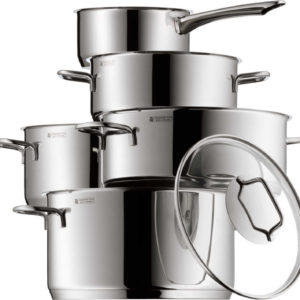 WMF Topf-Set Astoria, Cromargan® Edelstahl Rostfrei 18/10 (Set, 9-tlg), Induktion für 94,90 € (statt 149,49 €)