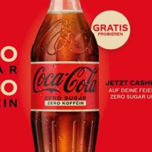 GRATIS in der Marktguru App Coca Cola Sugar zero Koffein zero